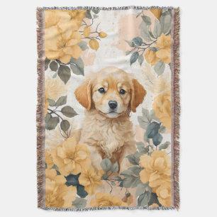 Niedliche Baby-Tiere   Golden Retriever Puppy Decke