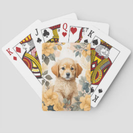 Niedliche Baby-Tiere | Golden Retriever Puppy Spielkarten