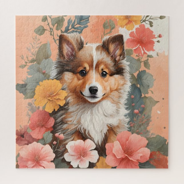 Niedliche Baby-Tiere | Niedlich Shetland Sheepdog  (Vertikal)