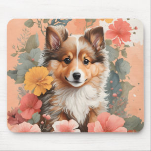 Niedliche Baby-Tiere   Niedlich Shetland Sheepdog  Mousepad