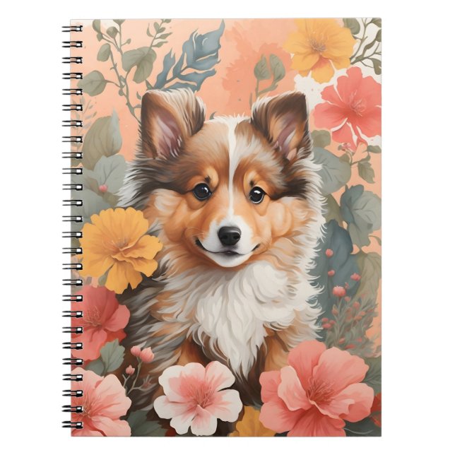 Niedliche Baby-Tiere | Niedlich Shetland Sheepdog  Notizblock (Vorderseite)