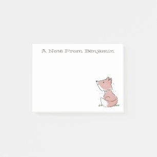 Niedliche Baby-Whimsical-Fuchs-Abbildung Post-it Klebezettel