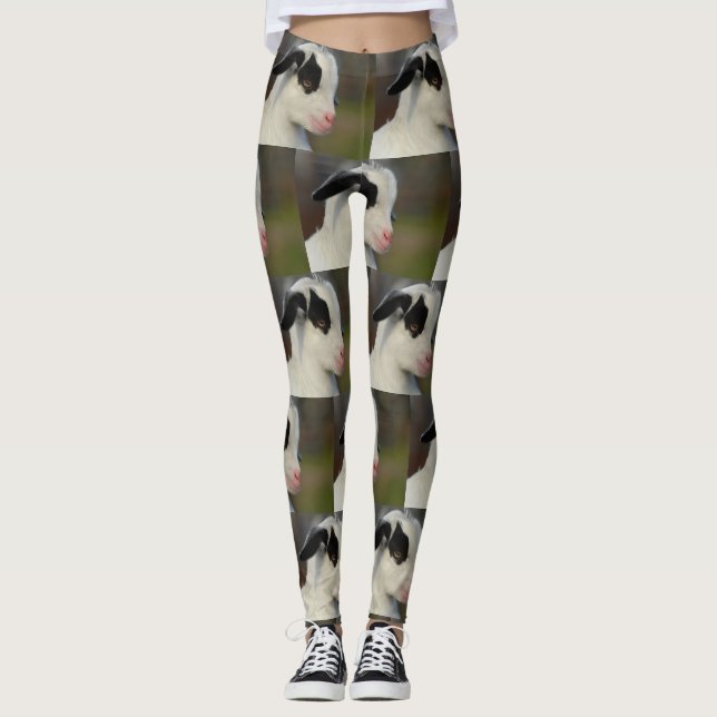 Niedliche Baby-Ziege Leggings (Vorderseite)