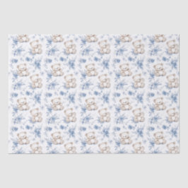 Niedliche Babybär und Babydusche Seidenpapier