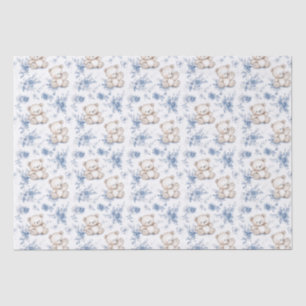 Niedliche Babybär und Babydusche Seidenpapier