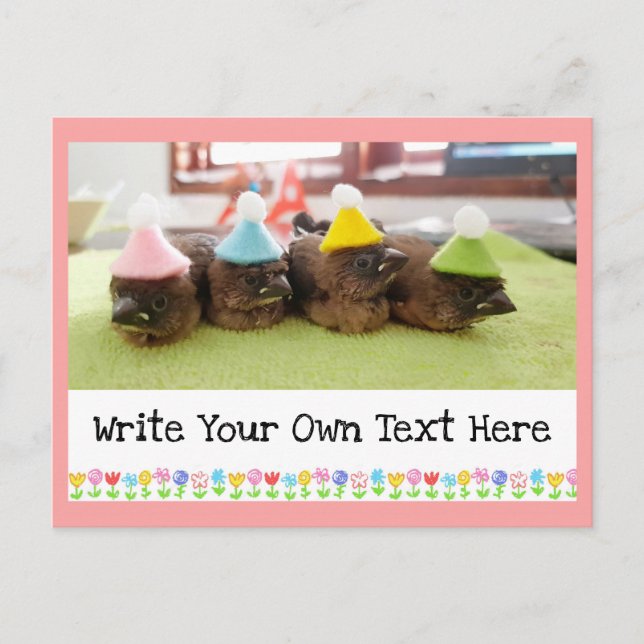 Niedliche Babybriefe mit individualisierbaren Text Postkarte (Vorderseite)