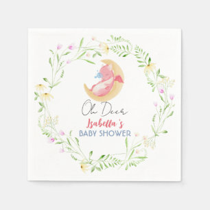 Niedliche Babydrache Dinosaurier Wildblume Babydus Serviette