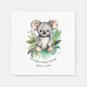 Niedliche Babydusche Koala Serviette