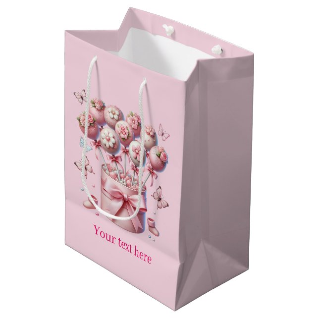 Niedliche Babydusche Mittlere Geschenktüte (Vorderseite Schrägansicht)