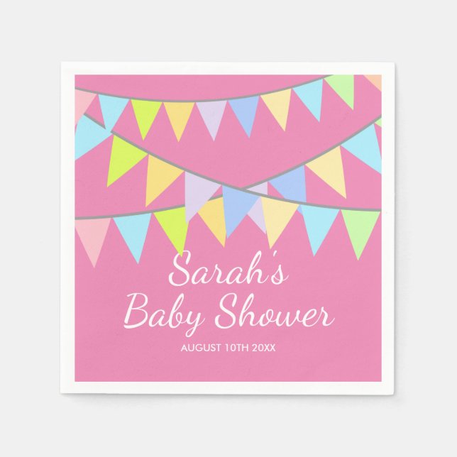 Niedliche Babydusche Party Servietten mit individu (Vorderseite)