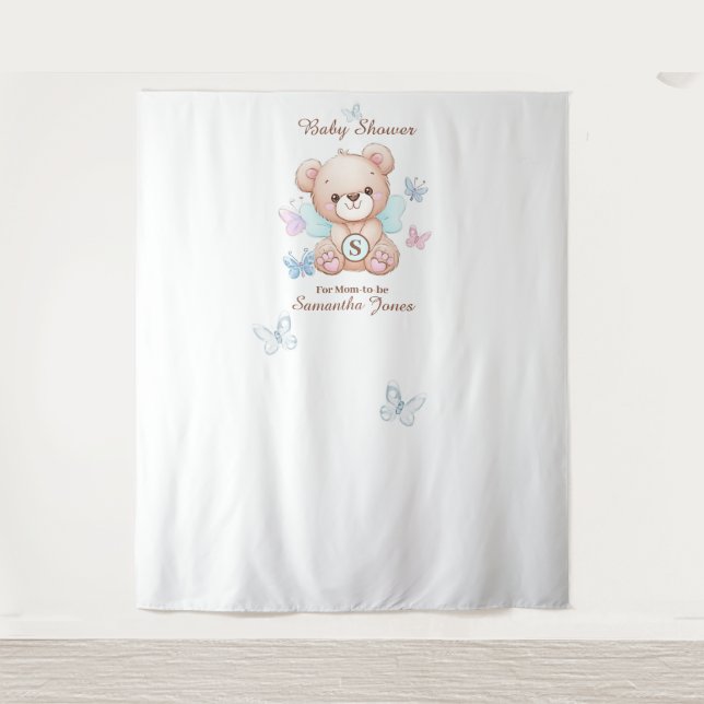 Niedliche Babydusche Personalisiert Wandteppich (Vorderseite)