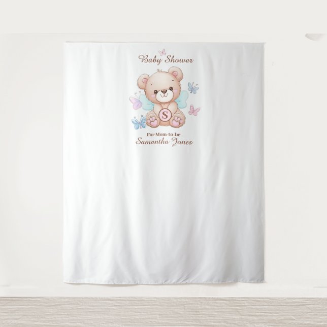 Niedliche Babydusche Personalisiert Wandteppich (Vorderseite)