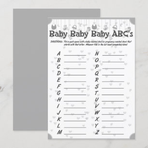 niedliche Babydusche Unisex Abb. Einladung