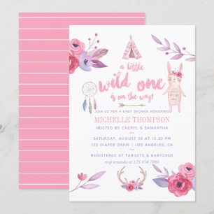 Niedliche Babydusche von Watercolor Boho Einladung