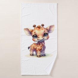 Niedliche Babygiraffe Badehandtuch