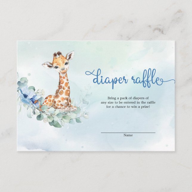 Niedliche Babygiraffe Begleitkarte (Vorderseite)