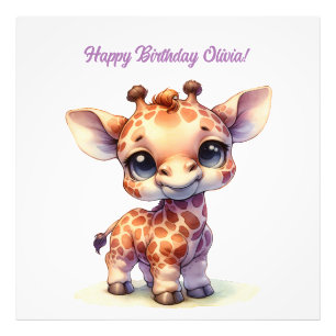 Niedliche Babygiraffe Fotodruck