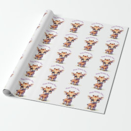 Niedliche Babygiraffe Geschenkpapier