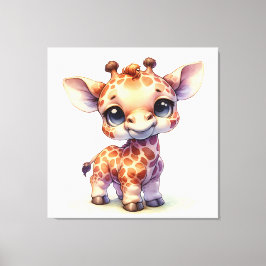 Niedliche Babygiraffe Leinwanddruck
