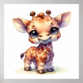 Niedliche Babygiraffe Poster