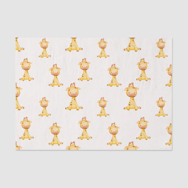 Niedliche Babygiraffe Seidenpapier (Vorderseite)