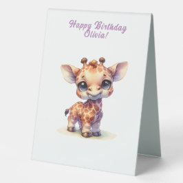 Niedliche Babygiraffe Tischaufsteller