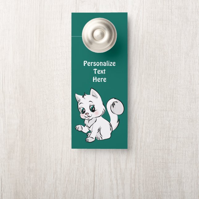 Niedliche Babykite Adorable Chat Personalisiertes  Türanhänger (Auf Knauf)