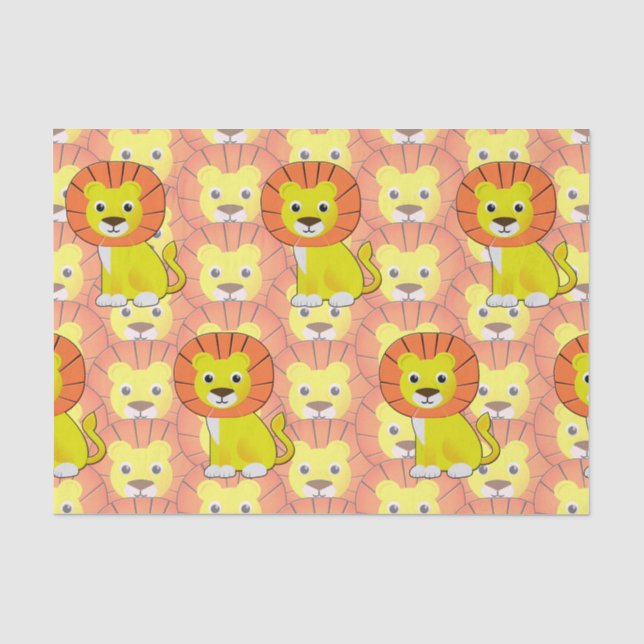Niedliche Babylatte im gesamten Print-Muster Seidenpapier (Vorderseite)