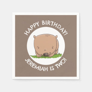 Niedliche Babymutter personalisierter Cartoon Gebu Serviette