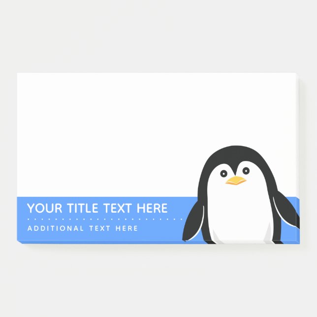 Niedliche Babypenguin-Auswahl Ihre Farben Post-it Klebezettel (Vorderseite)