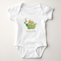 Niedliche Babys - Zwillingserbsen im T-Shirt "Pod 