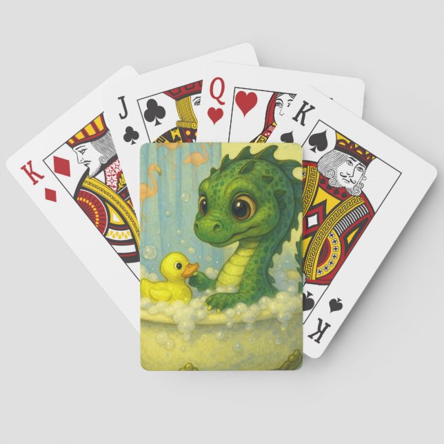 Niedliche Babyseeschwanzfantasie Spielkarten (Rückseite)