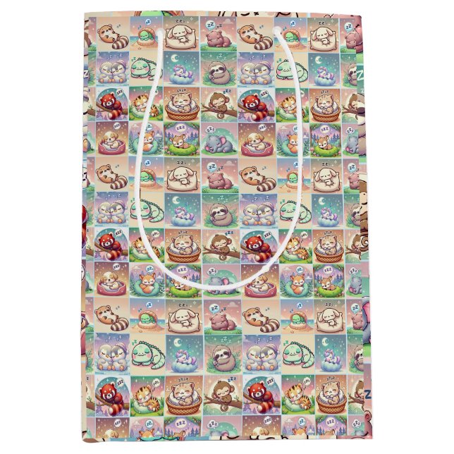 Niedliche Babytiere - Geschenktasche Mittlere Geschenktüte (Vorderseite)