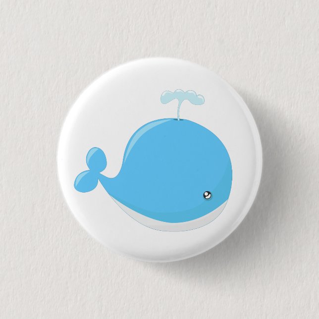 Niedliche Babywal kawaii Cartoonkinder Button (Vorderseite)