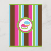 Niedliche Bäckerei Macaroons Spaß Streifen Flyer