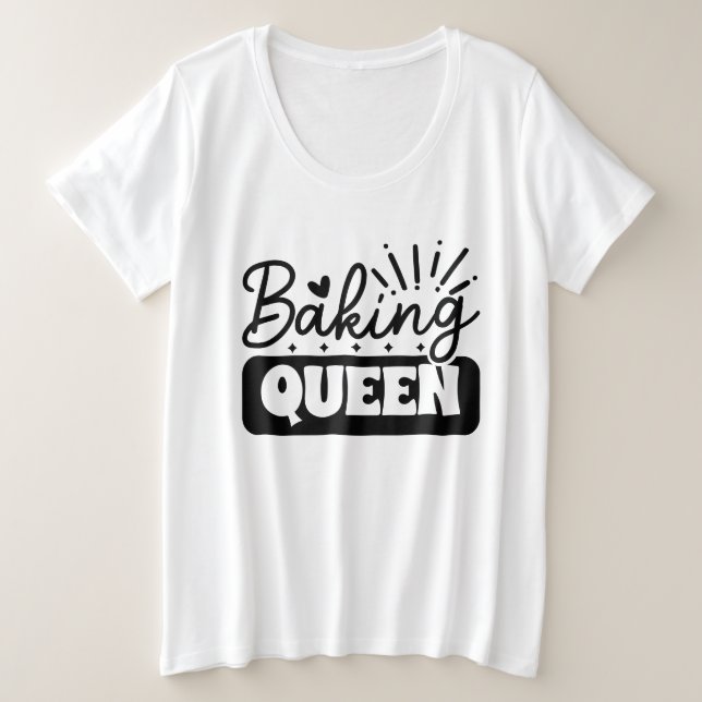 Niedliche Backkunst Große Größe T-Shirt (Design vorne)