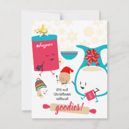 Niedliche Backzutaten Weihnachtskarte