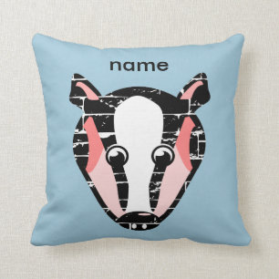 Niedliche Badgeraden Kissen