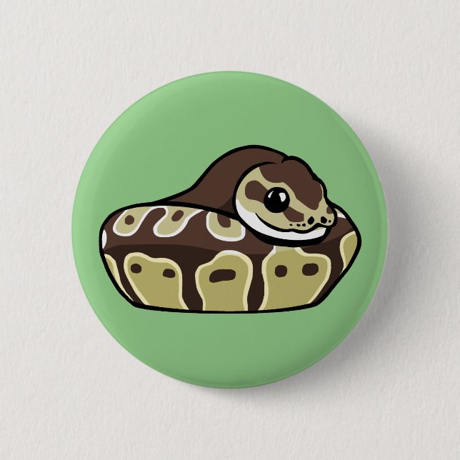 Niedliche Ball-Pythonschlange-Haustier-Schlange, Button (Vorderseite)