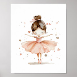 Niedliche Ballerina Ballett Tanz Liebe Kunst, Dich Poster