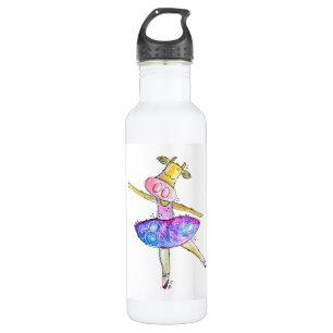 Niedliche Ballerina Kuh Edelstahlflasche
