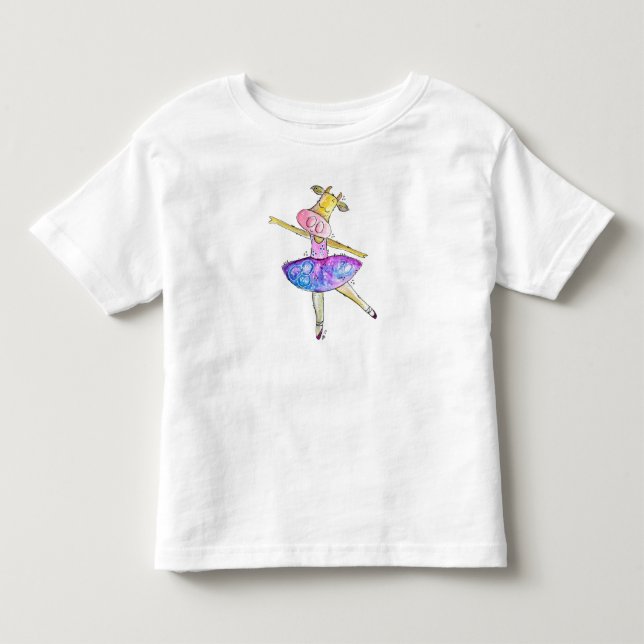 Niedliche Ballerina Kuh Kleinkind T-shirt (Vorderseite)