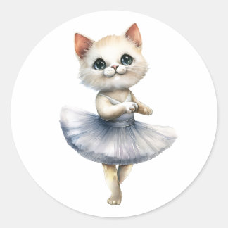 Niedliche Ballerina Runder Aufkleber