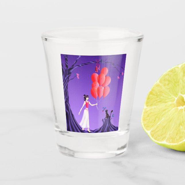 niedliche Ballerina Schnapsglas (Vorderseite)