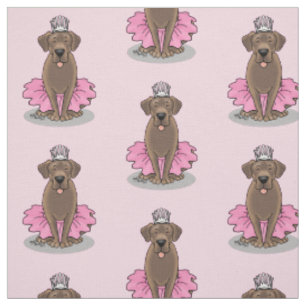 Niedliche Ballet Princess Chocolate Labrador Retri Stoff