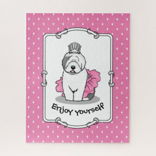 Niedliche Ballettprinzessin Alt-Englisch Sheepdog 