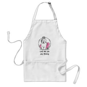 Niedliche Ballettprinzessin Alt-Englisch Sheepdog Schürze