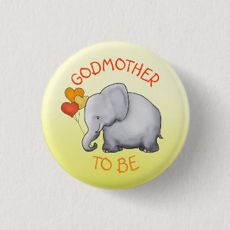 Niedliche Ballon-Elefant-Baby-Dusche Patin-Zu-Ist Button