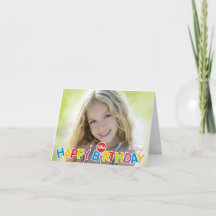 Niedliche Balloon Happy Birthday Card jedes Alter