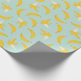 Niedliche Bananen in hellblau Geschenkpapier